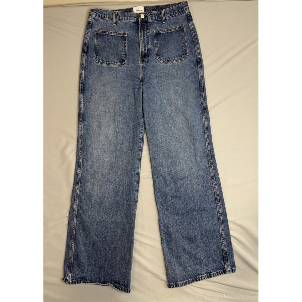 Reformation Alyssa High Rise WideLeg Jeans Size 32x 31" Inseam Long Boho Luxury